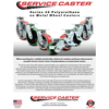 Service Caster 5 Inch Red Poly on Cast Iron Swivel Caster with Roller Bearing and Swivel Lock SCC-30CS520-PUR-RS-BSL